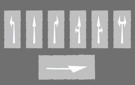 Preformed Thermoplastic White Bi-Directional Arrow