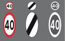 Preformed Thermoplastic Roundel Red, White, Black