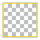 Preform Thermoplastic Chess Board White Panels Yellow Border