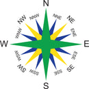 Preformed Thermoplastic 16 Point Compass 3m