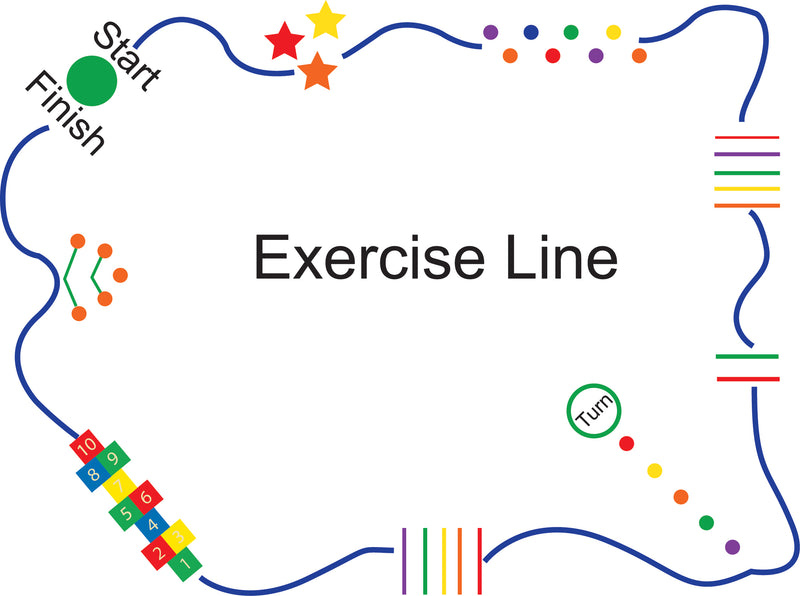 Preformed Thermoplastic Exercise Line 40Mts