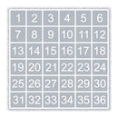 Preformed Thermoplastic 1-36 Number Board 1.8m Outline