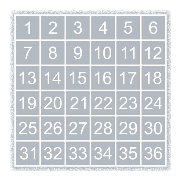 Thermoplastic 1-36 Number Board 1.8m Outline - RoadCraft Safety