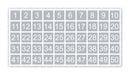 Preformed Thermoplastic 1-50 Number Board 4m x 2m Outline