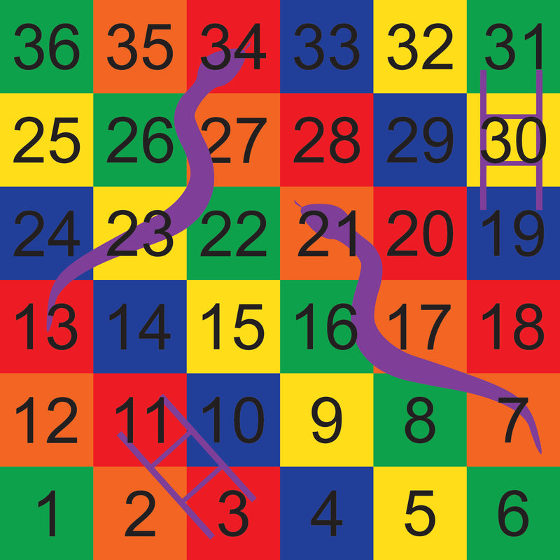 Preformed Thermoplastic Snakes & Ladders 1-36 2.4m Solid