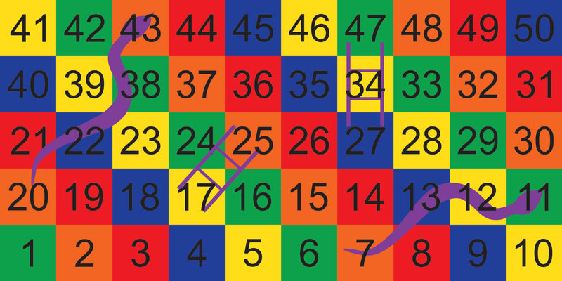 Preformed Thermoplastic Snakes & Ladders 1-50 2m x 4m Solid
