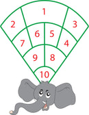 Preformed Thermoplastic Elephant Target Board 1-10 3000mm x 2300mm